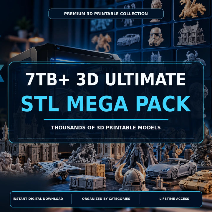3D Print STL Mega Bundle (7 TB / 400,000+ Models)