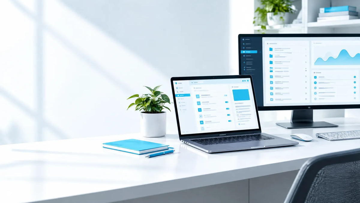 Professional software workspace for buying digital software online at Essentials Keys