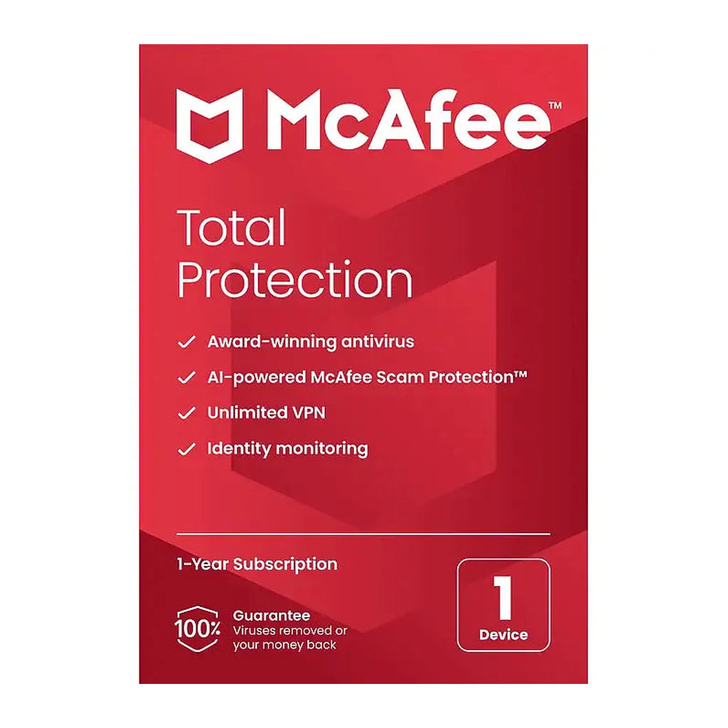 McAfee Total Protection - 1 Device Digital Delivery digital software license product image