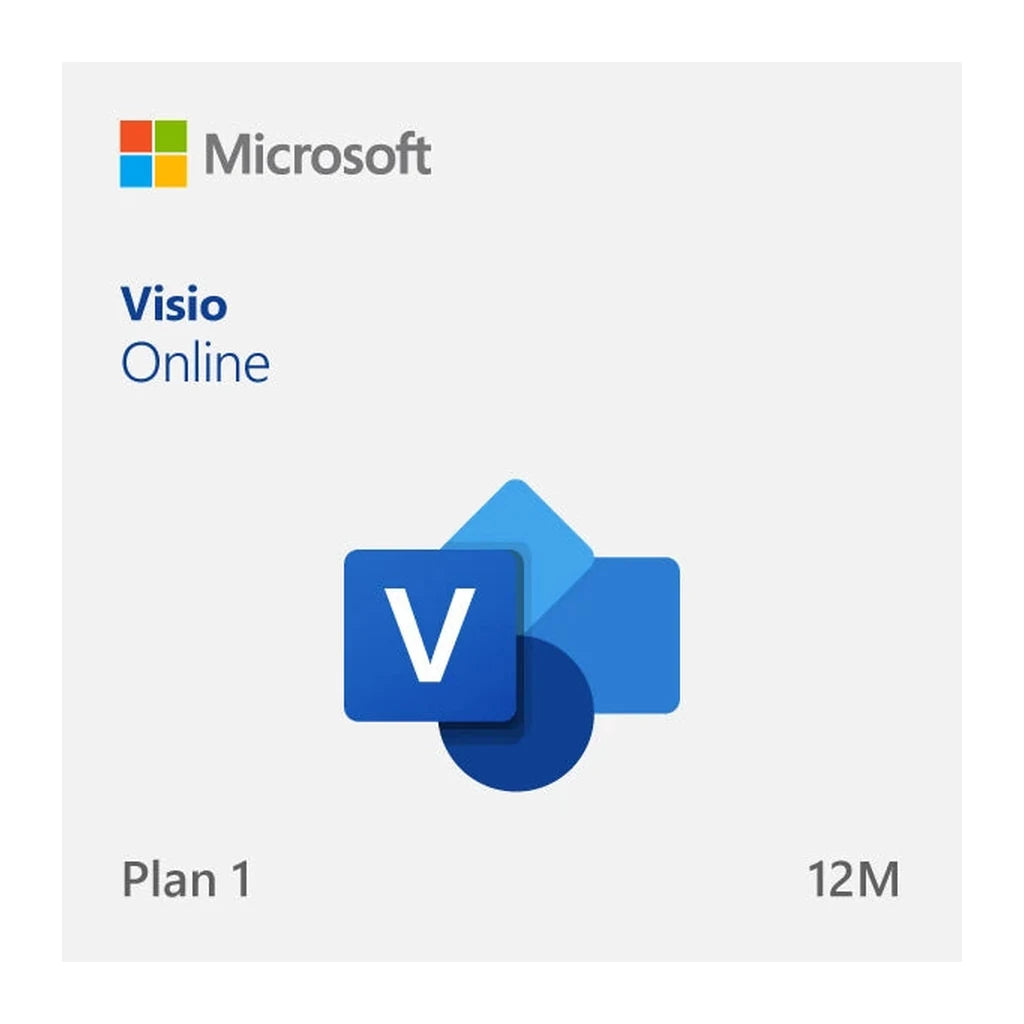 Microsoft Visio Online Plan 1 - One Year License digital software license product image