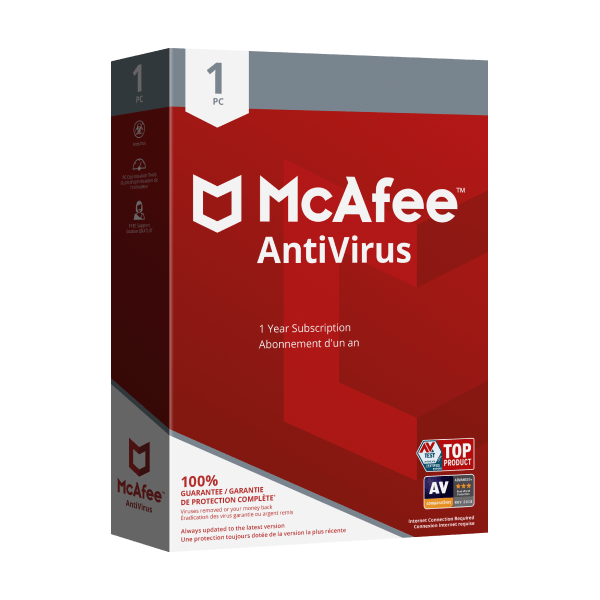 McAfee Antivirus 1 PC 1-Year main image