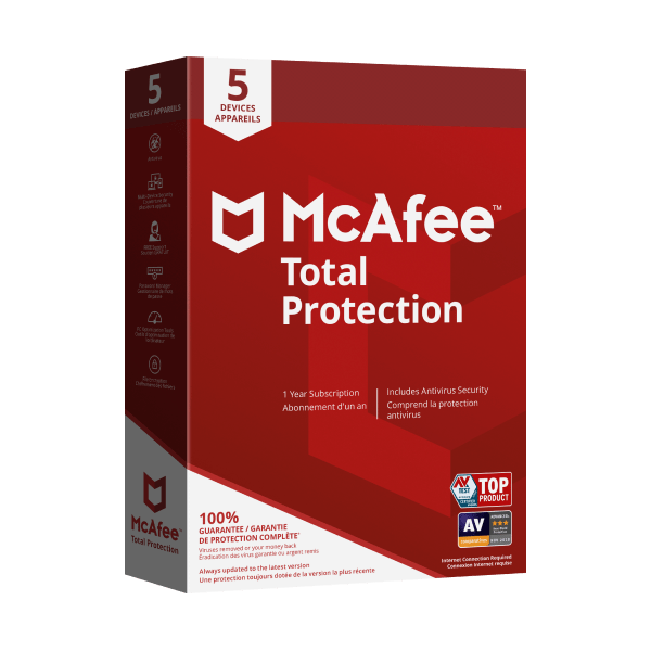 McAfee Total Protection 5 Devices 1-Year main image