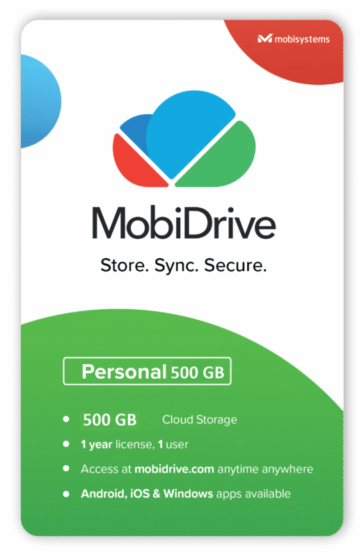 MobiDrive Personal 500 (1-Year Subscription) main image